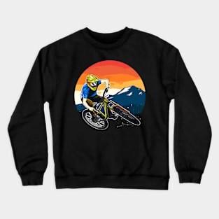 Mountain bike illustration Crewneck Sweatshirt